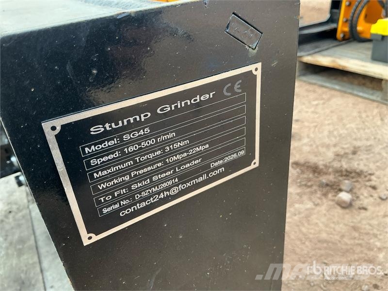  GIYI GY-BSG45 Skid Steer Stump Grinder (Unused) 動力耙和旋轉式耕耘機