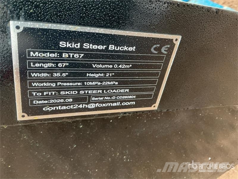  GIYI GY-BT67 67 in General Purpose Skid Steer Buck دلاء