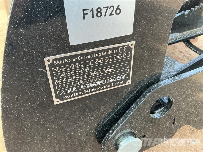 GIYI GY-CLG72 72 in Log Skid Steer Grapple (Unused Pinze