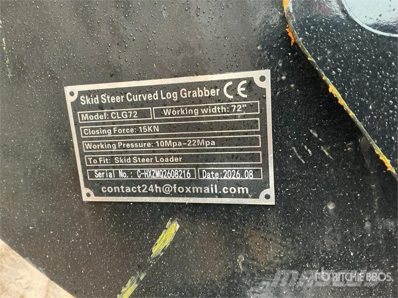 GIYI GY-CLG72 72 in Log Skid Steer Grapple (Unused Grijpers