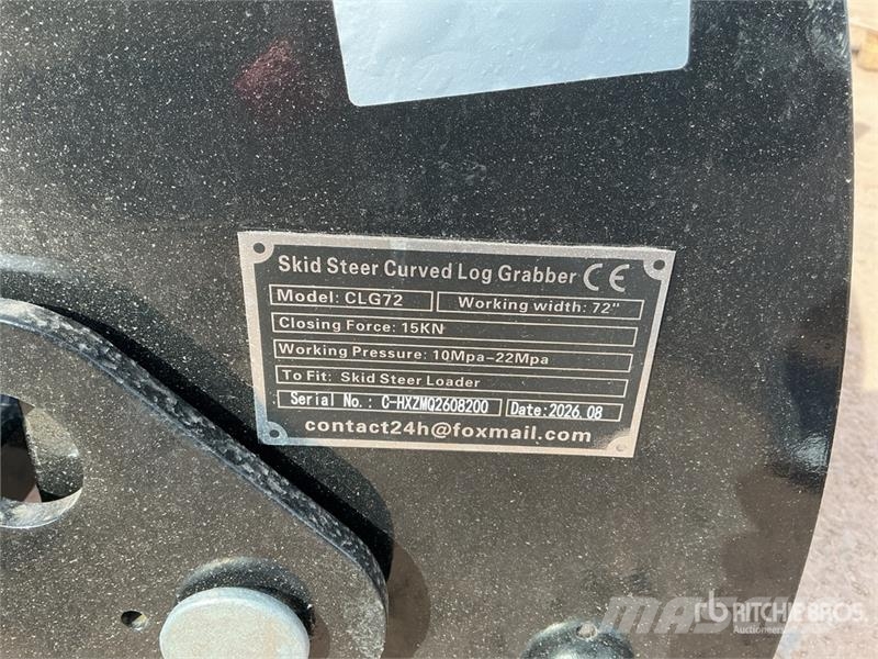 GIYI GY-CLG72 72 in Log Skid Steer Grapple (Unused Pinze