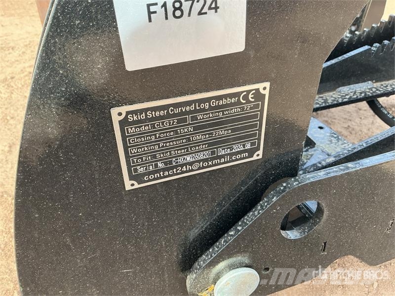 GIYI GY-CLG72 72 in Log Skid Steer Grapple (Unused Pinze