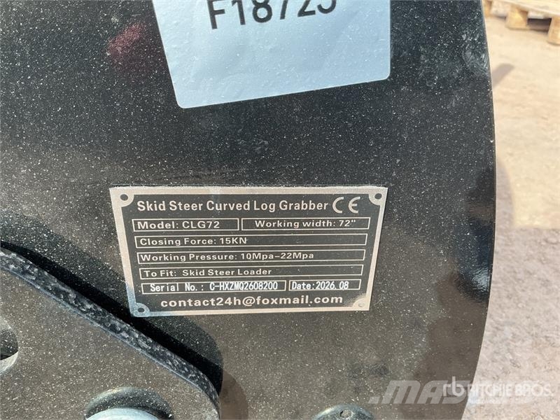 GIYI GY-CLG72 72 in Log Skid Steer Grapple (Unused Pinze