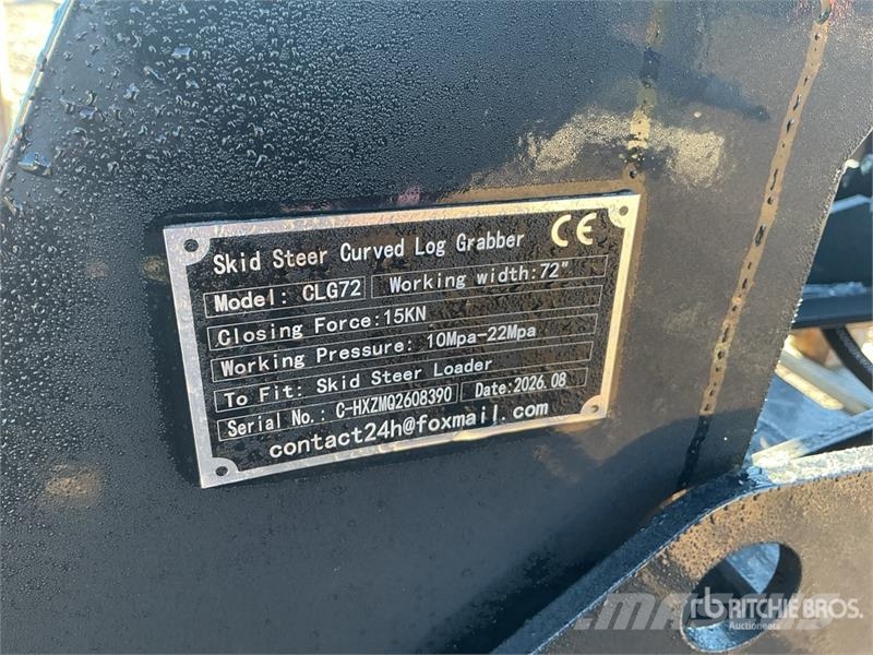 GIYI GY-CLG72 72 in Log Skid Steer Grapple (Unused Grapples