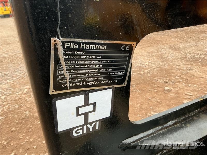  GIYI GY-D680 56 in Skid Steer Post Driver (Unused) Fencing equipment