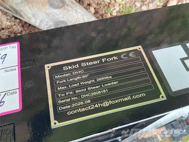 GIYI GY-DHC 59 in Skid Steer Forks (Unused) Fourche