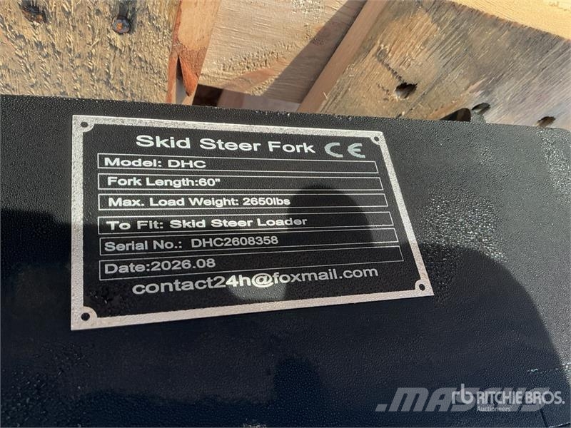 GIYI GY-DHC 59 in Skid Steer Forks (Unused) Вили