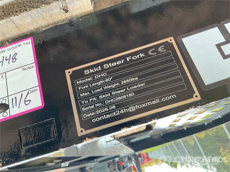 GIYI GY-DHC 59 in Skid Steer Forks (Unused) Fourche