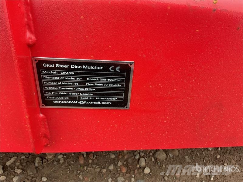 GIYI GY-DM59 39 in Disc Skid Steer Mulcher (Unused Forstmulcher