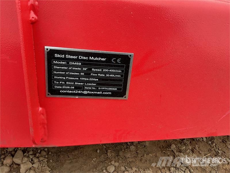 GIYI GY-DM59 39 in Disc Skid Steer Mulcher (Unused Forstmulcher
