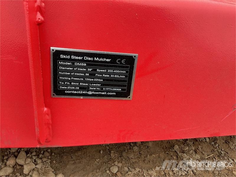 GIYI GY-DM59 39 in Disc Skid Steer Mulcher (Unused Forstmulcher