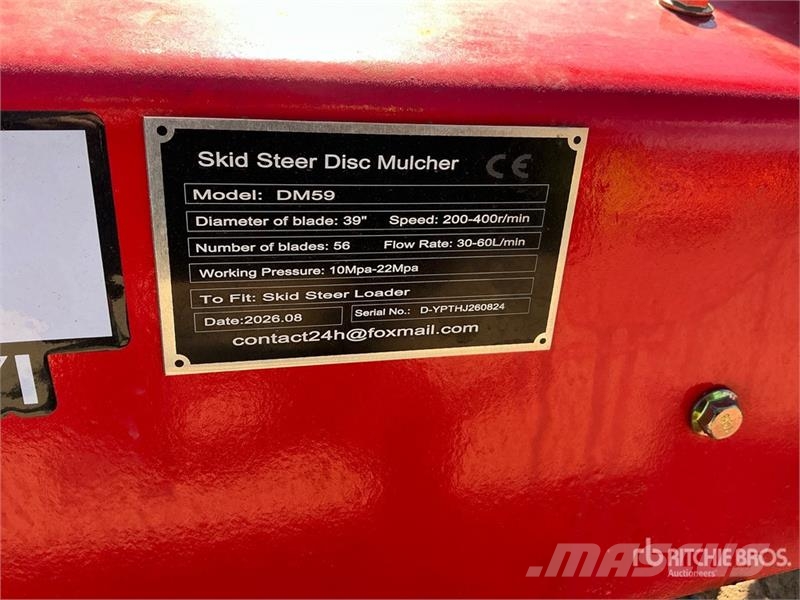  GIYI GY-DM59 39 in Disc Skid Steer Mulcher (Unused Ağaç parçalayıcılar