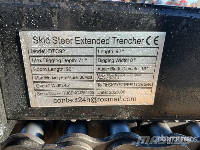  GIYI GY-DTC92 92 in Extended Skid Steer Trencher ( ماكينات حفر خنادق