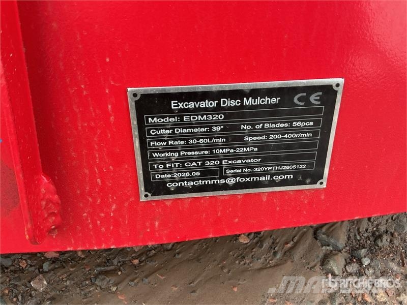 GIYI GY-EDM320 39 in Excavator Disc Mulcher - Fits Drugi deli