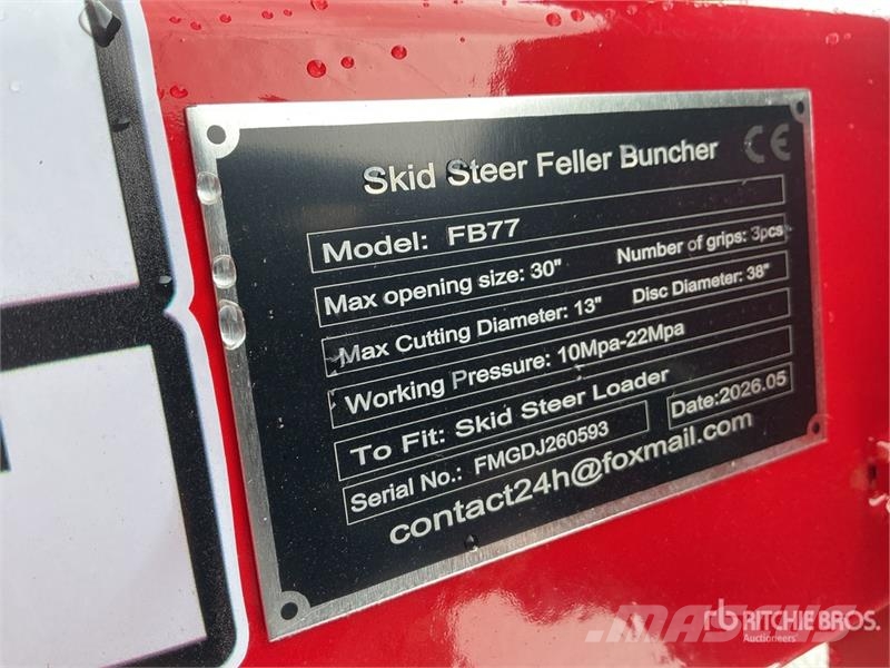  GIYI GY-FB77 30 in Skid Steer Feller Buncher (Unus Строителство - Други