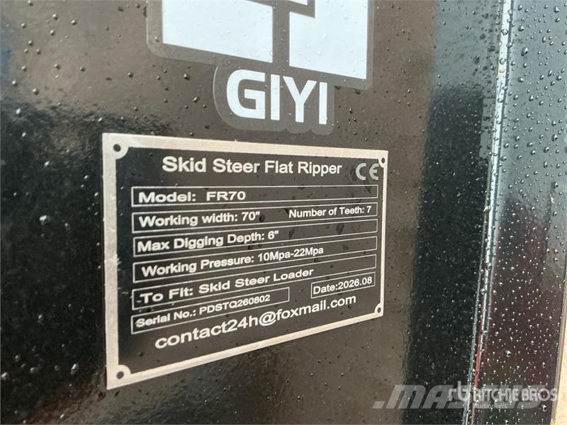 GIYI GY-FR70 69 in Skid Steer Landplane (Unused) Tas toplama makinasi