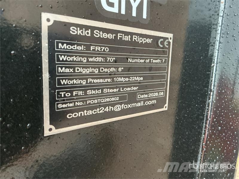 GIYI GY-FR70 69 in Skid Steer Landplane (Unused) Tas toplama makinasi