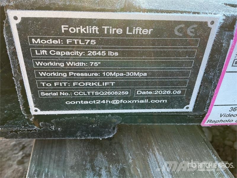  GIYI GY-FTL75 75 in Forklift Tire Lifter (Unused) Otros componentes