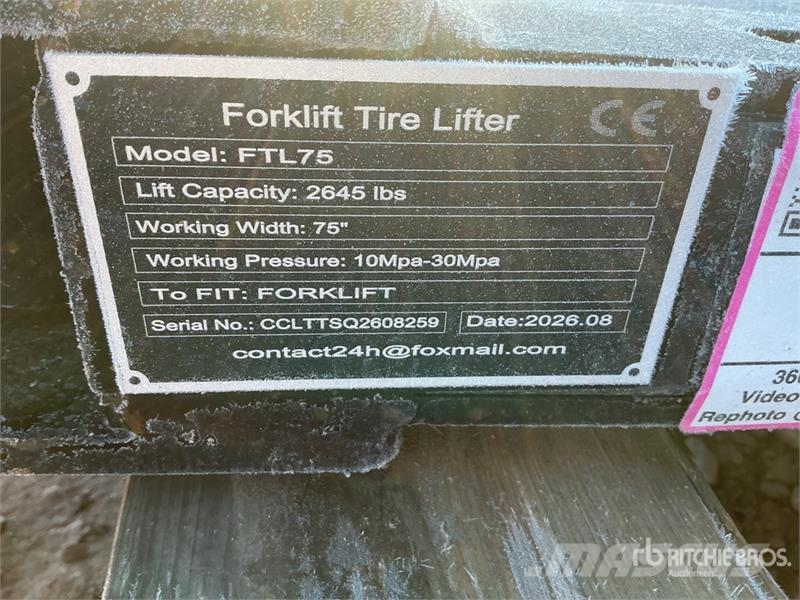  GIYI GY-FTL75 75 in Forklift Tire Lifter (Unused) Otros componentes