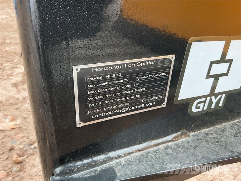  GIYI GY-HLS82 25 in Skid Steer Log Splitter (Unuse Partidoras, cortadoras y trituradoras de madera
