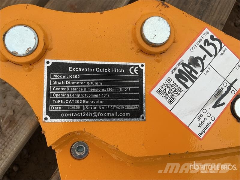 GIYI GY-K302 Excavator Coupler (Unused) Ātrie savienotāji