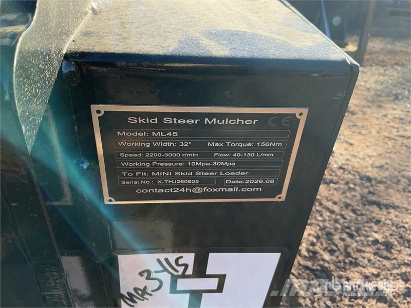 GIYI GY-ML45 32 in Skid Steer Mulcher (Unused) Forstmulcher