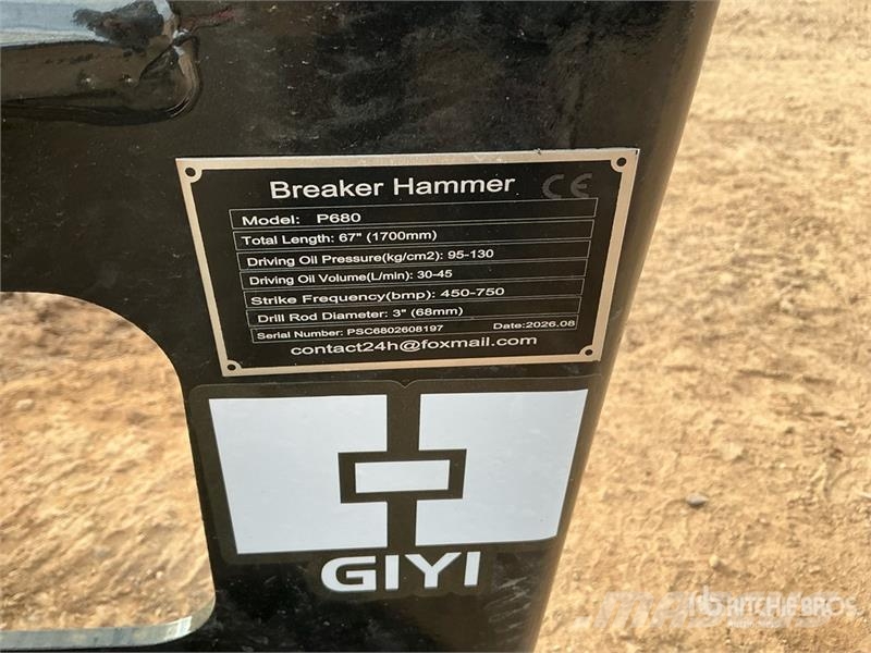  GIYI GY-P680 67 in Skid Steer Breaker (Unused) Hammer / Brecher