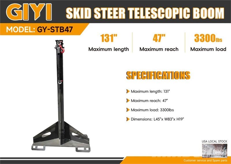 GIYI GY-STB47 131 in Telescopic Skid Steer Boom (U Construction - Others