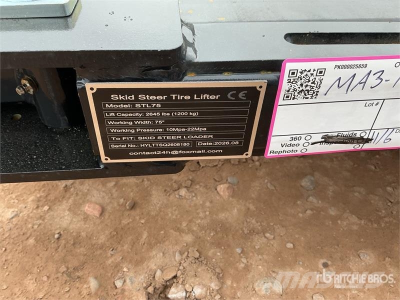 GIYI GY-STL75 75 in Skid Steer Tire Lifter (Unused Otros componentes