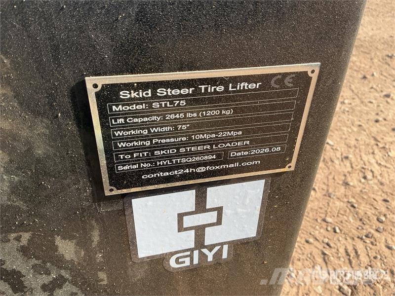 GIYI GY-STL75 75 in Skid Steer Tire Lifter (Unused Outros componentes