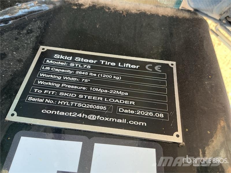 GIYI GY-STL75 75 in Skid Steer Tire Lifter (Unused Outros componentes