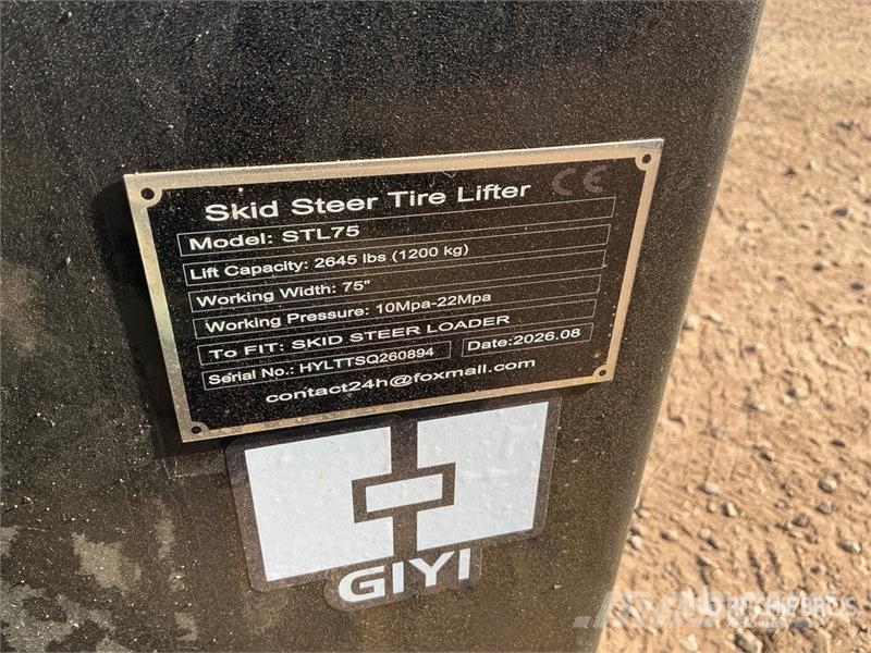 GIYI GY-STL75 75 in Skid Steer Tire Lifter (Unused Outros componentes