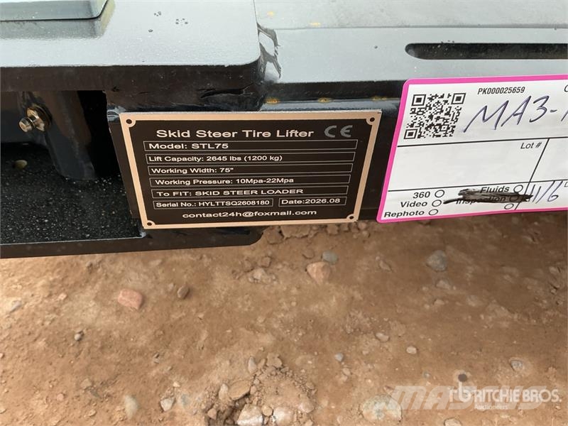 GIYI GY-STL75 75 in Skid Steer Tire Lifter (Unused Otros componentes