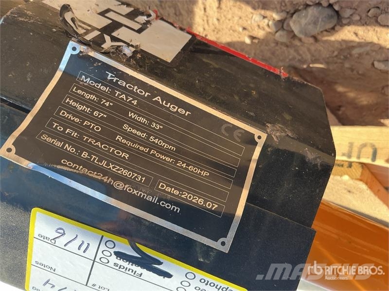 GIYI GY-TA74 33 in 3-Point Auger Attachment (Unuse Sonstige Landmaschinen