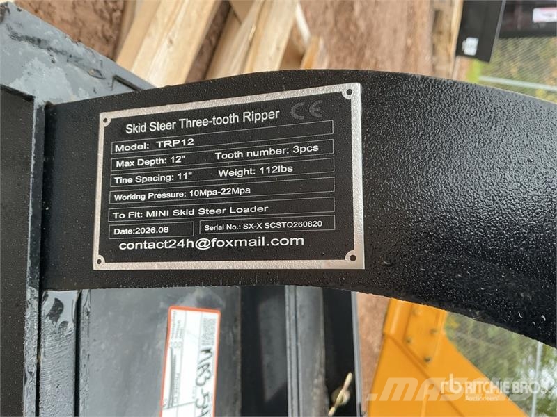 GIYI GY-TRP12 12 in Mini Skid Steer Ripper Scarifi Escarificadoras