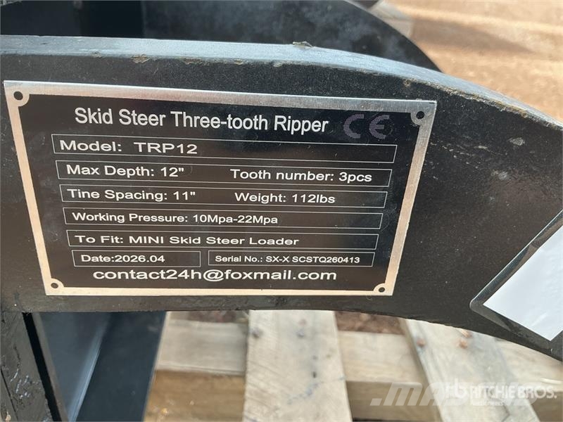 GIYI GY-TRP12 12 in Mini Skid Steer Ripper Scarifi Půdní rozrušovače