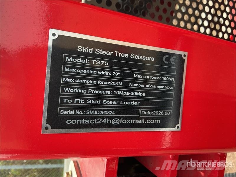 GIYI GY-TS75 29 in Skid Steer Tree Shear (Unused) Rivningssakser
