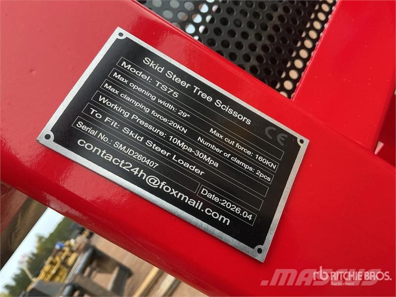 GIYI GY-TS75 29 in Skid Steer Tree Shear (Unused) Hidraulične makaze