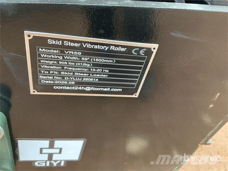 GIYI GY-VR59 59 in Skid Steer Vibratory Roller (Un Дорожные катки