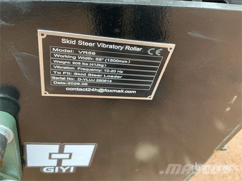 GIYI GY-VR59 59 in Skid Steer Vibratory Roller (Un Дорожные катки