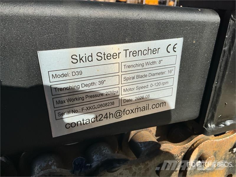  GIYI GY-X39 39 in Mini Skid Steer Trencher (Unused Trenchers