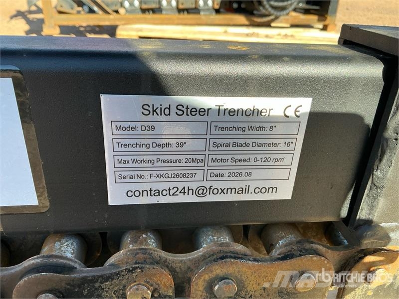 GIYI GY-X39 39 in Mini Skid Steer Trencher (Unused Trenchers