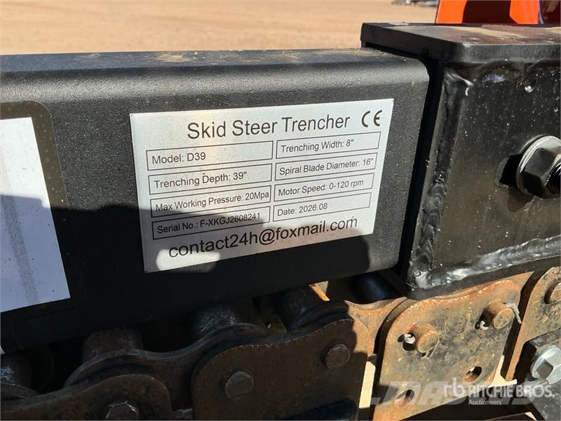  GIYI GY-X39 39 in Mini Skid Steer Trencher (Unused Trenchers