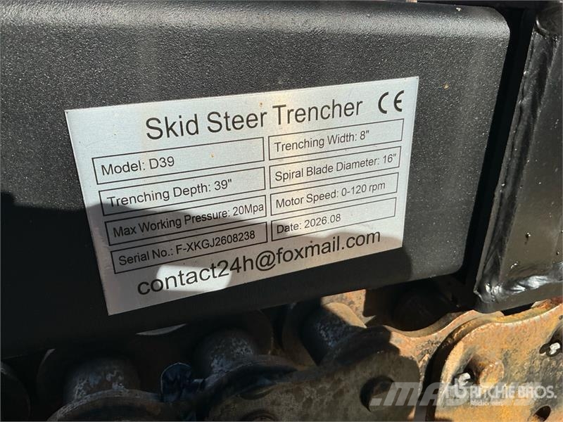 GIYI GY-X39 39 in Mini Skid Steer Trencher (Unused Trenchers