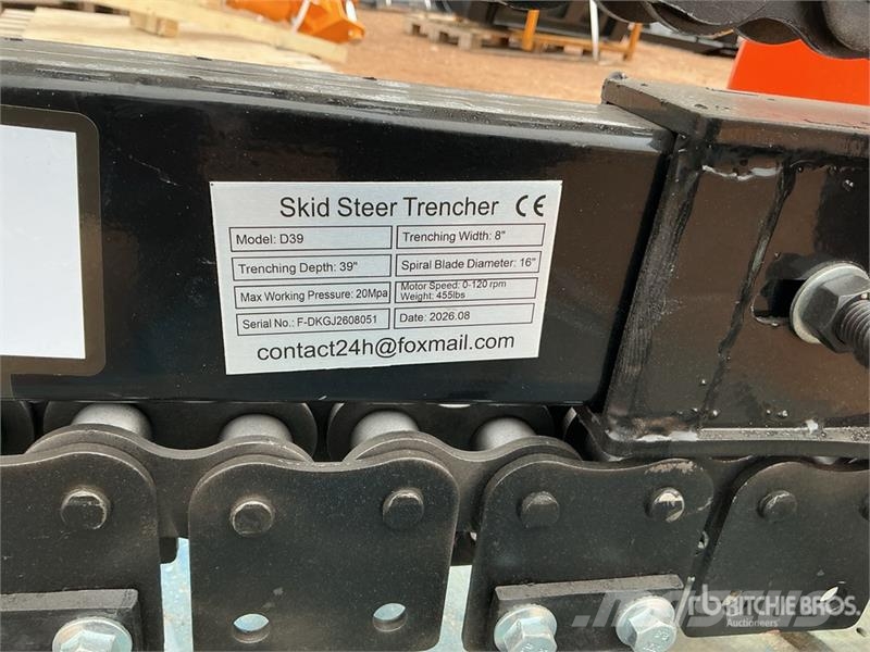 GIYI GY-Y D380 39 in Skid Steer Trencher (Unused) Kjedegravere