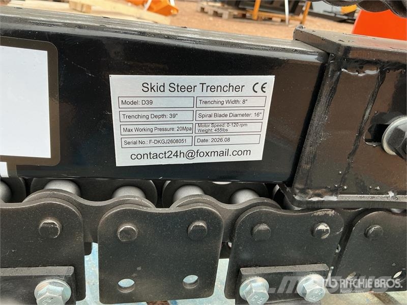GIYI GY-Y D380 39 in Skid Steer Trencher (Unused) Kjedegravere