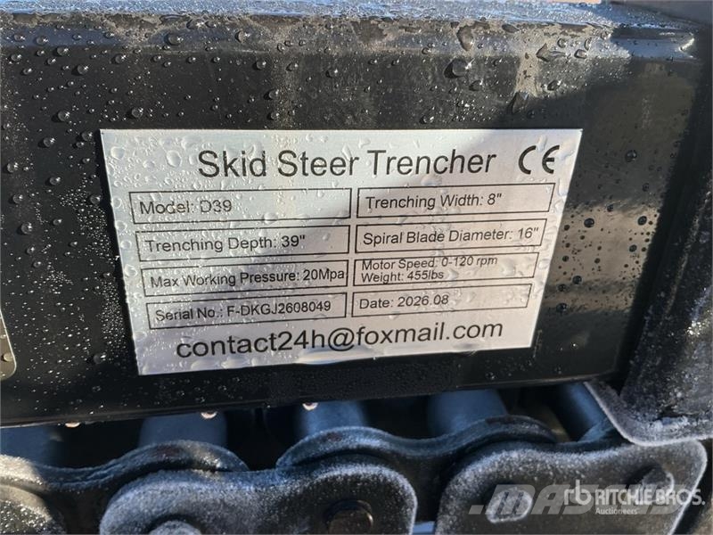GIYI GY-Y D380 Skid Steer Trencher (Unused) Koparki łańcuchowe