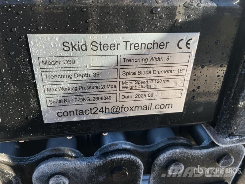 GIYI GY-Y D380 Skid Steer Trencher (Unused) Koparki łańcuchowe