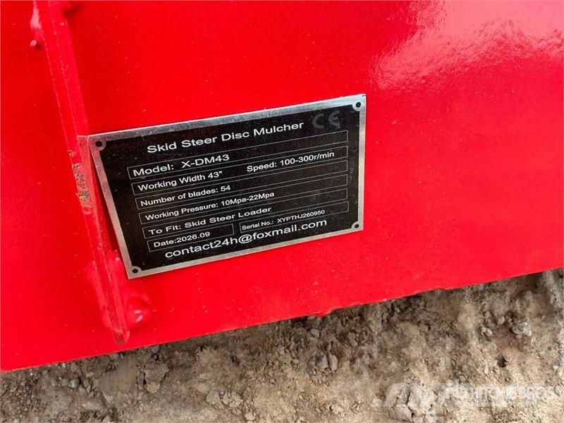  GIYI GYx-DM43 43 in Disc Skid Steer Mulcher (Unuse Stobbenfreesmachines