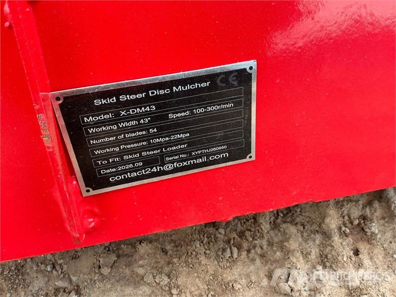  GIYI GYx-DM43 43 in Disc Skid Steer Mulcher (Unuse Stobbenfreesmachines